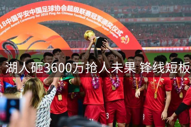 湖人砸3600万抢人未果 锋线短板仍待解决